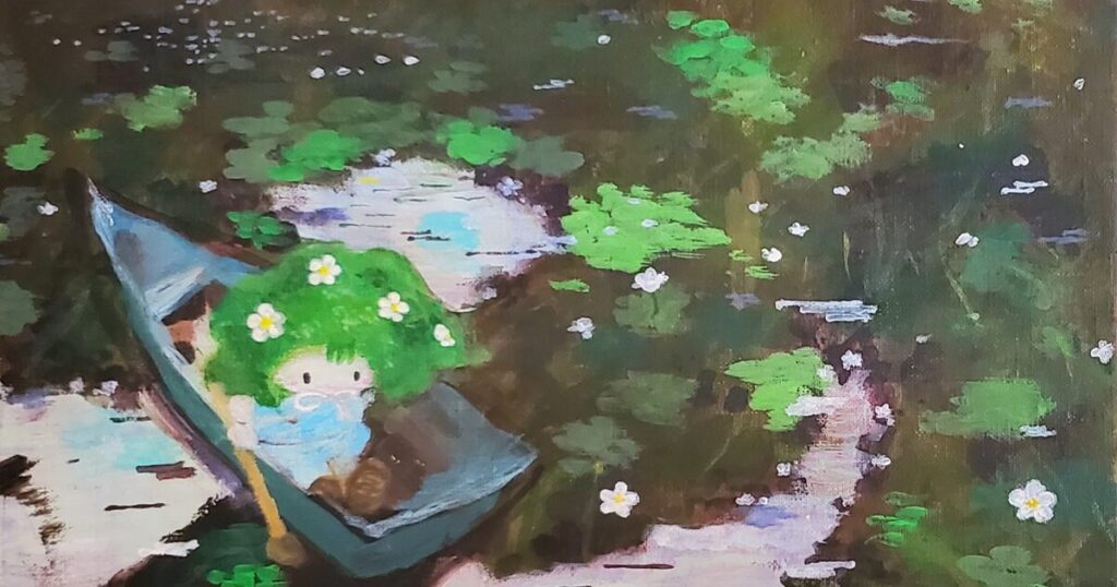 ばいかもちゃんのたび 梅花藻の清流に浮かぶ小さな妖精